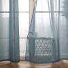 MIULEE Christmas 2 Panels Solid Color Red Sheer Curtains 84 Inch Length Set Elegant Grommet Light Filtering Window Voile Panels/Drapes/Treatment for Bedroom Living Room W54 x L84 Inch, Haute Red(Dusty Blue)