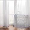 MIULEE Christmas 2 Panels Solid Color Red Sheer Curtains 84 Inch Length Set Elegant Grommet Light Filtering Window Voile Panels/Drapes/Treatment for Bedroom Living Room W54 x L84 Inch, Haute Red(Light Grey)