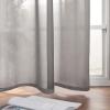 MIULEE Christmas 2 Panels Solid Color Red Sheer Curtains 84 Inch Length Set Elegant Grommet Light Filtering Window Voile Panels/Drapes/Treatment for Bedroom Living Room W54 x L84 Inch, Haute Red(Grey)