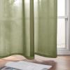 MIULEE Christmas 2 Panels Solid Color Red Sheer Curtains 84 Inch Length Set Elegant Grommet Light Filtering Window Voile Panels/Drapes/Treatment for Bedroom Living Room W54 x L84 Inch, Haute Red(Olive Green)