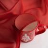 MIULEE Christmas 2 Panels Solid Color Red Sheer Curtains 84 Inch Length Set Elegant Grommet Light Filtering Window Voile Panels/Drapes/Treatment for Bedroom Living Room W54 x L84 Inch, Haute Red(Haute Red)