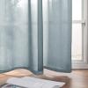 MIULEE Christmas 2 Panels Solid Color Red Sheer Curtains 84 Inch Length Set Elegant Grommet Light Filtering Window Voile Panels/Drapes/Treatment for Bedroom Living Room W54 x L84 Inch, Haute Red(Dusty Blue)
