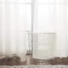 MIULEE Christmas 2 Panels Solid Color Red Sheer Curtains 84 Inch Length Set Elegant Grommet Light Filtering Window Voile Panels/Drapes/Treatment for Bedroom Living Room W54 x L84 Inch, Haute Red(Ivory)