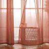 MIULEE Christmas 2 Panels Solid Color Red Sheer Curtains 84 Inch Length Set Elegant Grommet Light Filtering Window Voile Panels/Drapes/Treatment for Bedroom Living Room W54 x L84 Inch, Haute Red(Burnt Orange)