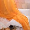 MIULEE Christmas 2 Panels Solid Color Red Sheer Curtains 84 Inch Length Set Elegant Grommet Light Filtering Window Voile Panels/Drapes/Treatment for Bedroom Living Room W54 x L84 Inch, Haute Red(Orange)
