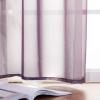 MIULEE Christmas 2 Panels Solid Color Red Sheer Curtains 84 Inch Length Set Elegant Grommet Light Filtering Window Voile Panels/Drapes/Treatment for Bedroom Living Room W54 x L84 Inch, Haute Red(Plum Purple)