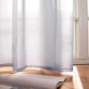 MIULEE Christmas 2 Panels Solid Color Red Sheer Curtains 84 Inch Length Set Elegant Grommet Light Filtering Window Voile Panels/Drapes/Treatment for Bedroom Living Room W54 x L84 Inch, Haute Red(Light Grey)