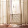 MIULEE Christmas 2 Panels Solid Color Red Sheer Curtains 84 Inch Length Set Elegant Grommet Light Filtering Window Voile Panels/Drapes/Treatment for Bedroom Living Room W54 x L84 Inch, Haute Red(Taupe Brown)