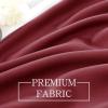 MIULEE Christmas Blackout Window Valance for Bedroom Kitchen Bathroom Living Room Darkening Rod Pocket Curtain Valance, Thermal Insulated Window Treatment 1 Panel, 52 x 18 Inches, Hunter Green(Wine Red)