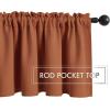 MIULEE Christmas Blackout Window Valance for Bedroom Kitchen Bathroom Living Room Darkening Rod Pocket Curtain Valance, Thermal Insulated Window Treatment 1 Panel, 52 x 18 Inches, Hunter Green(Terracotta)