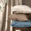 MIULEE Christmas Decorative Pillow Covers 20×20, 2 Pack Boho Farmhouse Neutral Throw Pillows for Couch, Thick Textured Modern Linen Cushion Cases Sofa Bed Living Room Home Decor, Dark Green(Natural Beige)