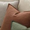 MIULEE Christmas Decorative Pillow Covers 20×20, 2 Pack Boho Farmhouse Neutral Throw Pillows for Couch, Thick Textured Modern Linen Cushion Cases Sofa Bed Living Room Home Decor, Dark Green(Rust)