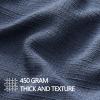 MIULEE Christmas Decorative Pillow Covers 20×20, 2 Pack Boho Farmhouse Neutral Throw Pillows for Couch, Thick Textured Modern Linen Cushion Cases Sofa Bed Living Room Home Decor, Dark Green(Navy Blue)