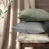 MIULEE Christmas Decorative Pillow Covers 20×20, 2 Pack Boho Farmhouse Neutral Throw Pillows for Couch, Thick Textured Modern Linen Cushion Cases Sofa Bed Living Room Home Decor, Dark Green(Olive Green)
