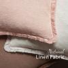 MIULEE Christmas Decorative Throw Pillow Covers Neutral Linen Fringe Throw Pillows Set of 2 Natural Beige Boho Farmhouse Cushion Covers with Tassels for Couch Sofa Bed Living Room Decor 18×18 Inch(Light Pink)
