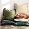 MIULEE Christmas Decorative Throw Pillow Covers Neutral Linen Fringe Throw Pillows Set of 2 Natural Beige Boho Farmhouse Cushion Covers with Tassels for Couch Sofa Bed Living Room Decor 18×18 Inch(Teal)