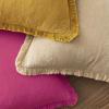 MIULEE Christmas Decorative Throw Pillow Covers Neutral Linen Fringe Throw Pillows Set of 2 Natural Beige Boho Farmhouse Cushion Covers with Tassels for Couch Sofa Bed Living Room Decor 18×18 Inch(Hot Pink)