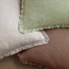MIULEE Christmas Decorative Throw Pillow Covers Neutral Linen Fringe Throw Pillows Set of 2 Natural Beige Boho Farmhouse Cushion Covers with Tassels for Couch Sofa Bed Living Room Decor 18×18 Inch(Dark Coffee)
