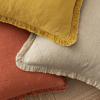 MIULEE Christmas Decorative Throw Pillow Covers Neutral Linen Fringe Throw Pillows Set of 2 Natural Beige Boho Farmhouse Cushion Covers with Tassels for Couch Sofa Bed Living Room Decor 18×18 Inch(Burnt Orange)