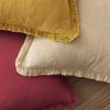 MIULEE Christmas Decorative Throw Pillow Covers Neutral Linen Fringe Throw Pillows Set of 2 Natural Beige Boho Farmhouse Cushion Covers with Tassels for Couch Sofa Bed Living Room Decor 18×18 Inch(Burgundy)