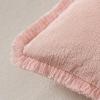 MIULEE Christmas Decorative Throw Pillow Covers Neutral Linen Fringe Throw Pillows Set of 2 Natural Beige Boho Farmhouse Cushion Covers with Tassels for Couch Sofa Bed Living Room Decor 18×18 Inch(Pink)