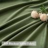 MIULEE Christmas Emerald Green Pom Pom Velvet Curtains for Bedroom/Living Room Darkening Thermal Insulating 84 Inches Long Blackout Curtain with Rod Pocket for Girls Room/Nursery/Home Theater Set of 2(Olive Green)
