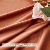 MIULEE Christmas Emerald Green Pom Pom Velvet Curtains for Bedroom/Living Room Darkening Thermal Insulating 84 Inches Long Blackout Curtain with Rod Pocket for Girls Room/Nursery/Home Theater Set of 2(Burnt Orange)