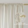 MIULEE Christmas Emerald Green Pom Pom Velvet Curtains for Bedroom/Living Room Darkening Thermal Insulating 84 Inches Long Blackout Curtain with Rod Pocket for Girls Room/Nursery/Home Theater Set of 2(Ivory)