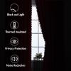 MIULEE Christmas Emerald Green Pom Pom Velvet Curtains for Bedroom/Living Room Darkening Thermal Insulating 84 Inches Long Blackout Curtain with Rod Pocket for Girls Room/Nursery/Home Theater Set of 2(Red)