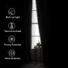 MIULEE Christmas Emerald Green Pom Pom Velvet Curtains for Bedroom/Living Room Darkening Thermal Insulating 84 Inches Long Blackout Curtain with Rod Pocket for Girls Room/Nursery/Home Theater Set of 2(Navy Blue)