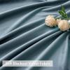 MIULEE Christmas Emerald Green Pom Pom Velvet Curtains for Bedroom/Living Room Darkening Thermal Insulating 84 Inches Long Blackout Curtain with Rod Pocket for Girls Room/Nursery/Home Theater Set of 2(Dark Slate)