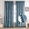 MIULEE Christmas Emerald Green Pom Pom Velvet Curtains for Bedroom/Living Room Darkening Thermal Insulating 84 Inches Long Blackout Curtain with Rod Pocket for Girls Room/Nursery/Home Theater Set of 2(Dark Slate)