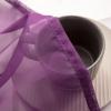 MIULEE Christmas Half Window Sheer Curtain Valance, Extra Wide Rod Pocket Voile Drape for Kitchen Cafe Bathroom Small Window One Panel 60 x 18 Inch Haute Red(Plum Purple)