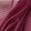 MIULEE Christmas Half Window Sheer Curtain Valance, Extra Wide Rod Pocket Voile Drape for Kitchen Cafe Bathroom Small Window One Panel 60 x 18 Inch Haute Red(Maroon Red)