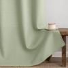 MIULEE Christmas Hunter Green Faux Linen Textured Curtains 84 Inch Length 2 Panels Set for Living Room Bedroom Farmhouse Burlap Weave Semi Sheer Grommet Top Light Filtering Window Drapes, W37xL84(Sage Green)