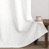 MIULEE Christmas Hunter Green Faux Linen Textured Curtains 84 Inch Length 2 Panels Set for Living Room Bedroom Farmhouse Burlap Weave Semi Sheer Grommet Top Light Filtering Window Drapes, W37xL84(White)