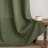 MIULEE Christmas Hunter Green Faux Linen Textured Curtains 84 Inch Length 2 Panels Set for Living Room Bedroom Farmhouse Burlap Weave Semi Sheer Grommet Top Light Filtering Window Drapes, W37xL84(Olive Green)