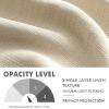 MIULEE Christmas Hunter Green Faux Linen Textured Curtains 84 Inch Length 2 Panels Set for Living Room Bedroom Farmhouse Burlap Weave Semi Sheer Grommet Top Light Filtering Window Drapes, W37xL84(Cream Beige)
