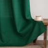 MIULEE Christmas Hunter Green Faux Linen Textured Curtains 84 Inch Length 2 Panels Set for Living Room Bedroom Farmhouse Burlap Weave Semi Sheer Grommet Top Light Filtering Window Drapes, W37xL84(Hunter Green)