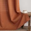 MIULEE Christmas Hunter Green Faux Linen Textured Curtains 84 Inch Length 2 Panels Set for Living Room Bedroom Farmhouse Burlap Weave Semi Sheer Grommet Top Light Filtering Window Drapes, W37xL84(Burnt Orange)