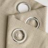 MIULEE Christmas Hunter Green Faux Linen Textured Curtains 84 Inch Length 2 Panels Set for Living Room Bedroom Farmhouse Burlap Weave Semi Sheer Grommet Top Light Filtering Window Drapes, W37xL84(Taupe)
