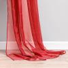 MIULEE Christmas Luxury Window Scarf Sheer Voile Elegant Topper Long Window Valance Solid Window Treatment Swags Drapes for Window Ceremony Wedding Canopy Bed 54″ x 216″ Maroon Red 1 Piece(Red)