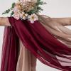 MIULEE Christmas Luxury Window Scarf Sheer Voile Elegant Topper Long Window Valance Solid Window Treatment Swags Drapes for Window Ceremony Wedding Canopy Bed 54″ x 216″ Maroon Red 1 Piece(Maroon Red)