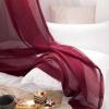 MIULEE Christmas Luxury Window Scarf Sheer Voile Elegant Topper Long Window Valance Solid Window Treatment Swags Drapes for Window Ceremony Wedding Canopy Bed 54″ x 216″ Maroon Red 1 Piece(Maroon Red)