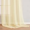 MIULEE Christmas Luxury Window Scarf Sheer Voile Elegant Topper Long Window Valance Solid Window Treatment Swags Drapes for Window Ceremony Wedding Canopy Bed 54″ x 216″ Maroon Red 1 Piece(Cream Beige)