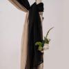 MIULEE Christmas Luxury Window Scarf Sheer Voile Elegant Topper Long Window Valance Solid Window Treatment Swags Drapes for Window Ceremony Wedding Canopy Bed 54″ x 216″ Maroon Red 1 Piece(Black)
