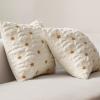 MIULEE Christmas Pillow Covers 18×18 Inch Set of 2, Beige Christmas Tree Plush Faux Fur Pillowcases Soft Decorative Throw Pillow Cases for Couch Sofa Living Room Winter Xmas Holiday Home Decor(Cream White)