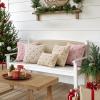 MIULEE Christmas Pillow Covers 18×18 Inch Set of 2, Beige Christmas Tree Plush Faux Fur Pillowcases Soft Decorative Throw Pillow Cases for Couch Sofa Living Room Winter Xmas Holiday Home Decor(Cream White)