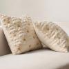 MIULEE Christmas Pillow Covers 18×18 Inch Set of 2, Beige Christmas Tree Plush Faux Fur Pillowcases Soft Decorative Throw Pillow Cases for Couch Sofa Living Room Winter Xmas Holiday Home Decor(Beige)