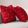 MIULEE Christmas Pillow Covers 18×18 Inch Set of 2, Beige Christmas Tree Plush Faux Fur Pillowcases Soft Decorative Throw Pillow Cases for Couch Sofa Living Room Winter Xmas Holiday Home Decor(Red)